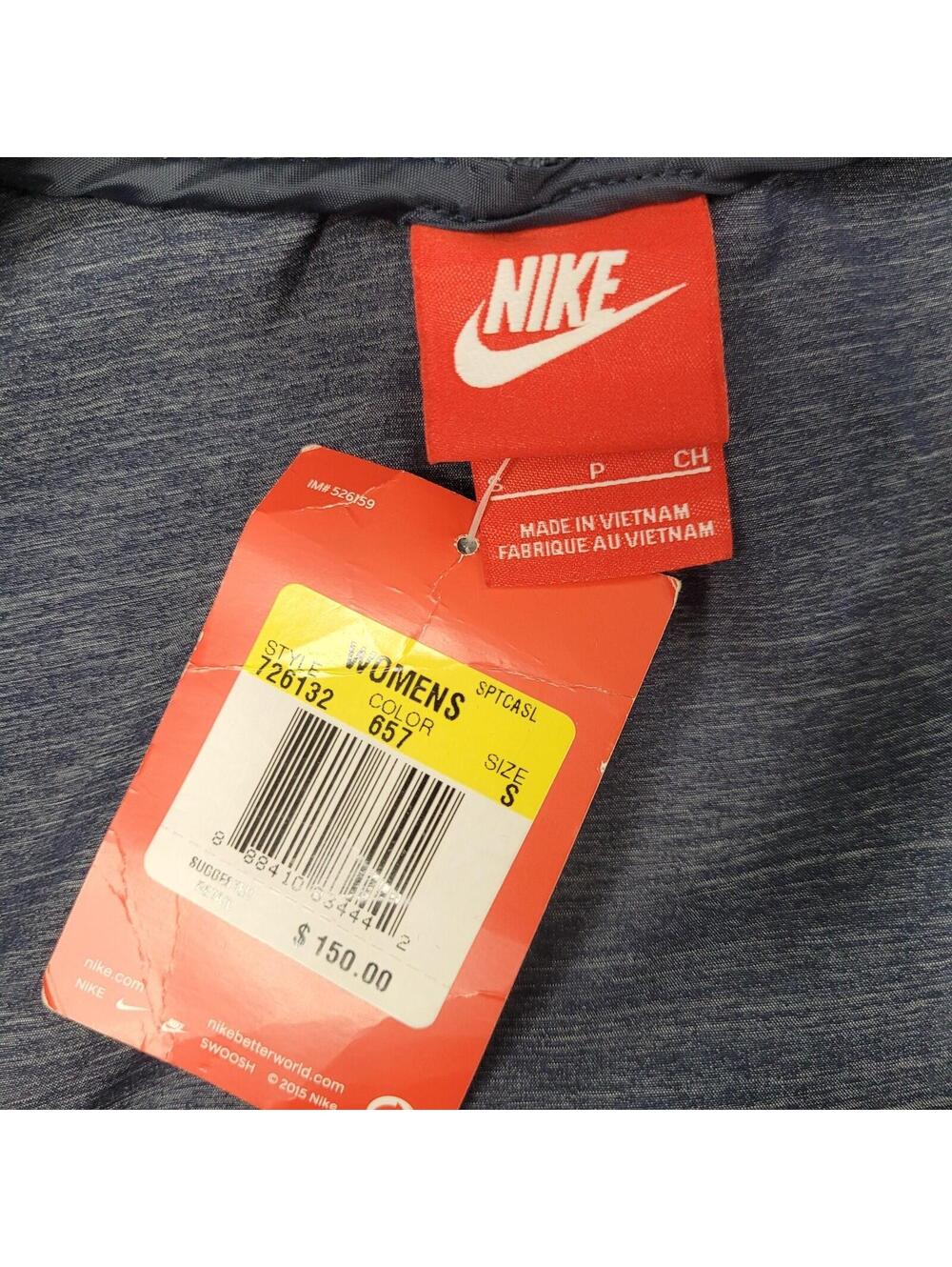 Nike Sportswear Jacket Womens Small Red Navy Windrunner Windbreaker Full Zip NWT - Picture 7 of 9